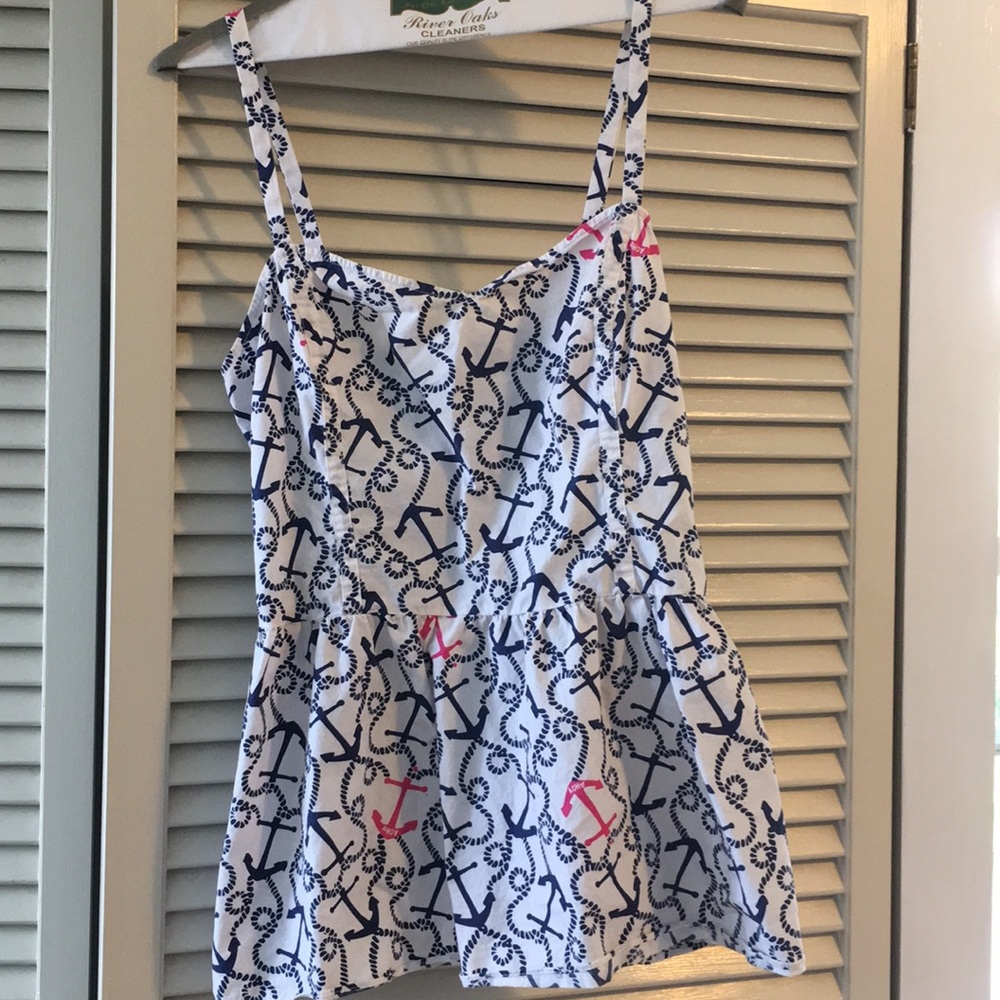 Lilly Pulitzer Nautical Peplum Top